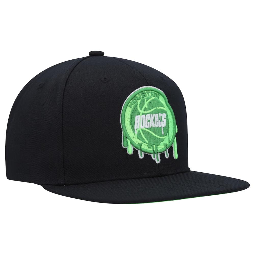 Foto 2 pulgar | Gorra Mitchell & Ness Houston Rockets Slime Drip Basquetbol Nba Color Negro