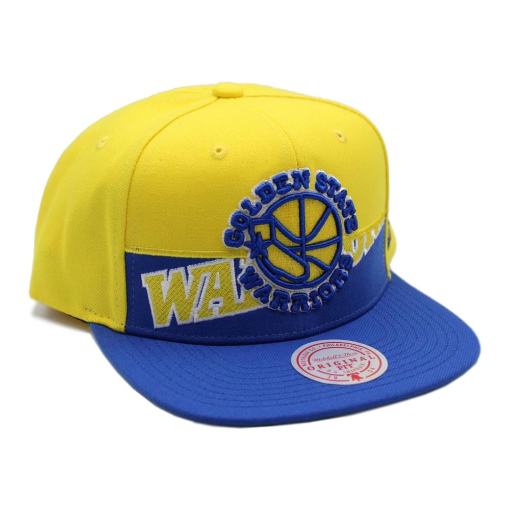 Foto 2 pulgar | Gorra Mitchell & Ness Golden State Warriors Hal N Half Basquetbol Nba Color Amarillo