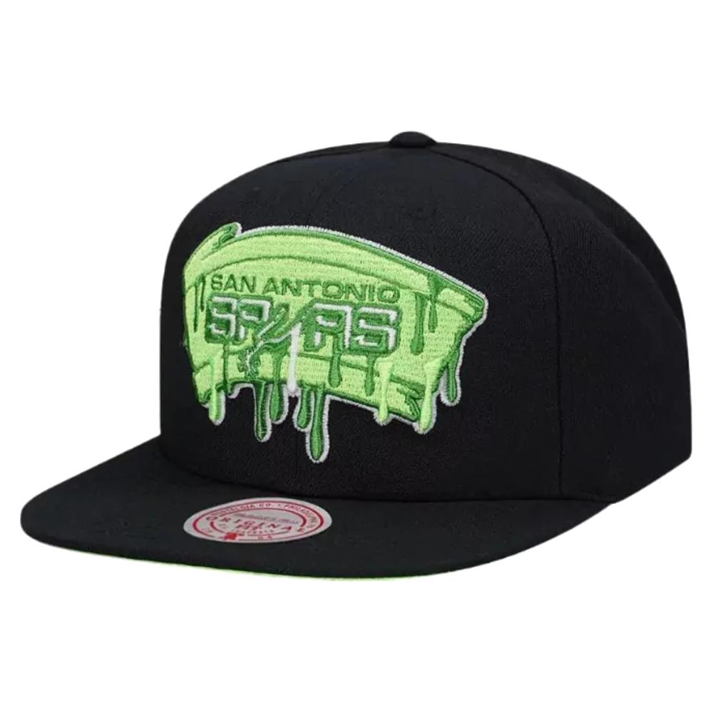 Foto 2 pulgar | Gorra Mitchell & Ness San Antonio Spurs Slime Drip Basquetbol Nba Color Negro