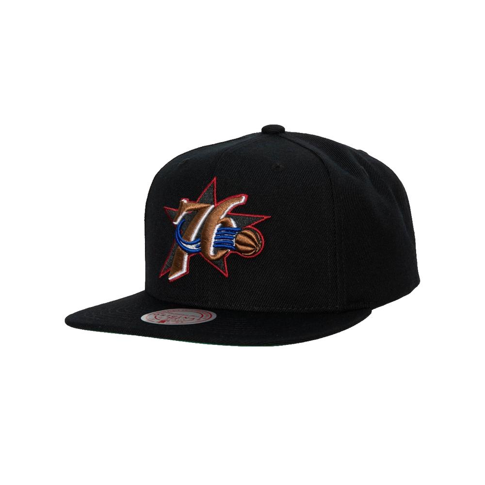 Foto 2 pulgar | Gorra Mitchell & Ness Hwc Philadelphia 76ers Negro