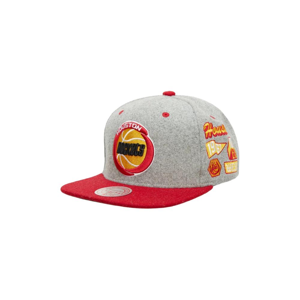 Foto 2 pulgar | Gorra Mitchell & Ness Rockets Melton Patch NBA color Gris