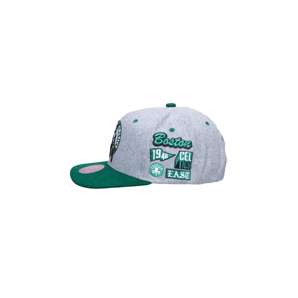 Foto 4 pulgar | Gorra Mitchell & Ness Celtics Melton Patch NBA Gris