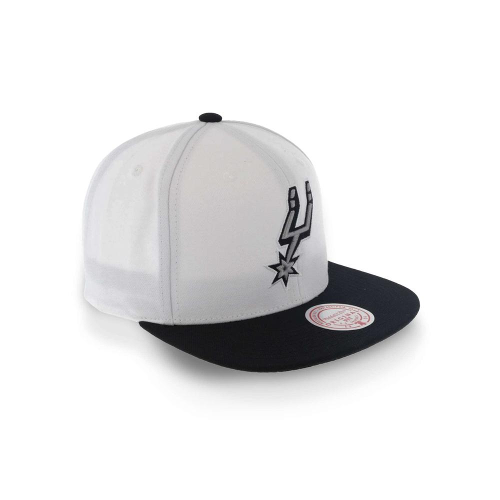 Foto 3 pulgar | Gorra Mitchell & Ness Spurs Core Basic NBA color Blanco