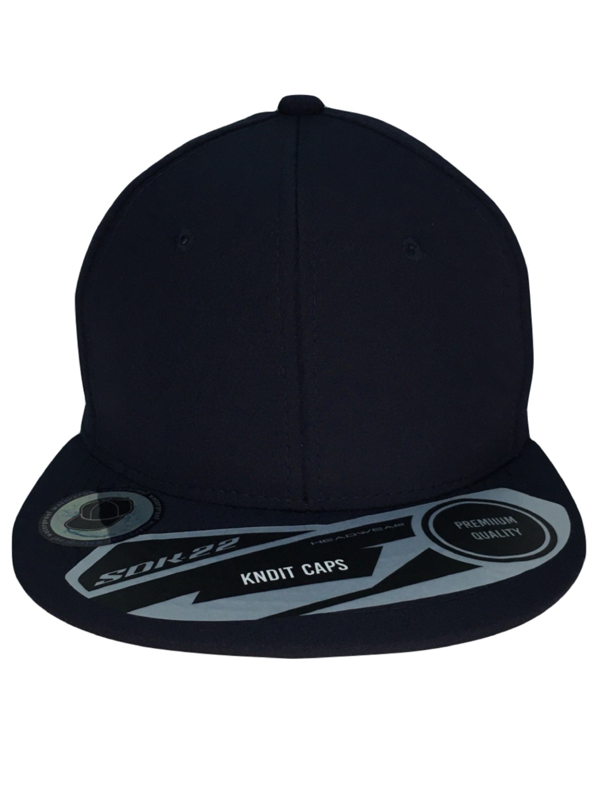 Gorra Plana Poliéster Cerrada 6 Gajos Azul Marino