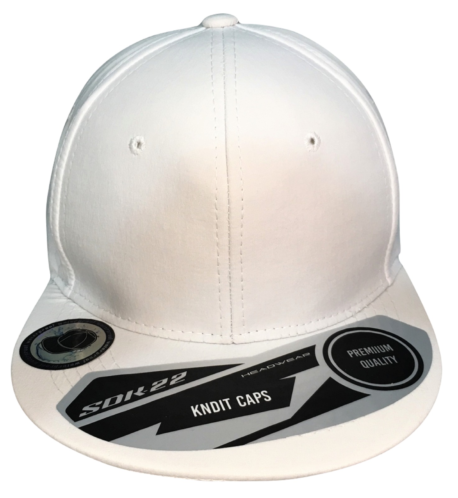 Gorra Plana Poliéster Cerrada 6 Gajos Blanco