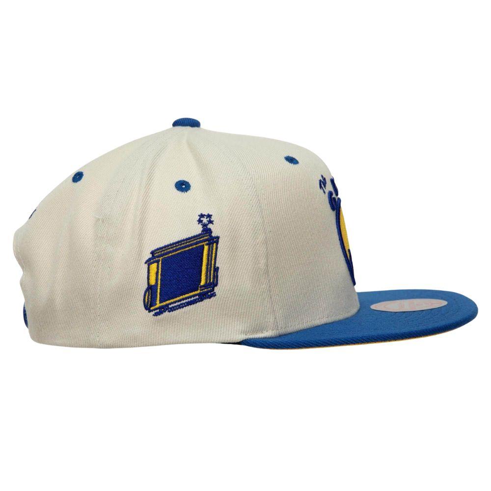 Foto 4 pulgar | Gorra Mitchell & Ness San Francisco Warriors Vela Basquetbol NBA Beige