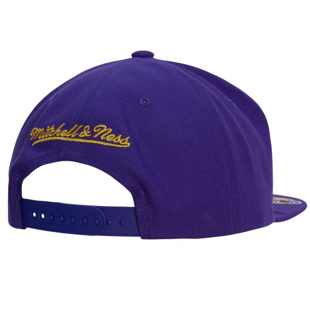 Foto 4 pulgar | Gorra Mitchell & Ness Los Ángeles Lakers Front Basquetbol Nba Púrpura