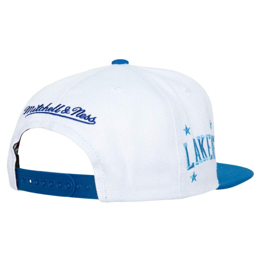 Foto 3 pulgar | Gorra Mitchell & Ness Los Ángeles Lakers Side Core 2.0 Nba Blanco para Hombre