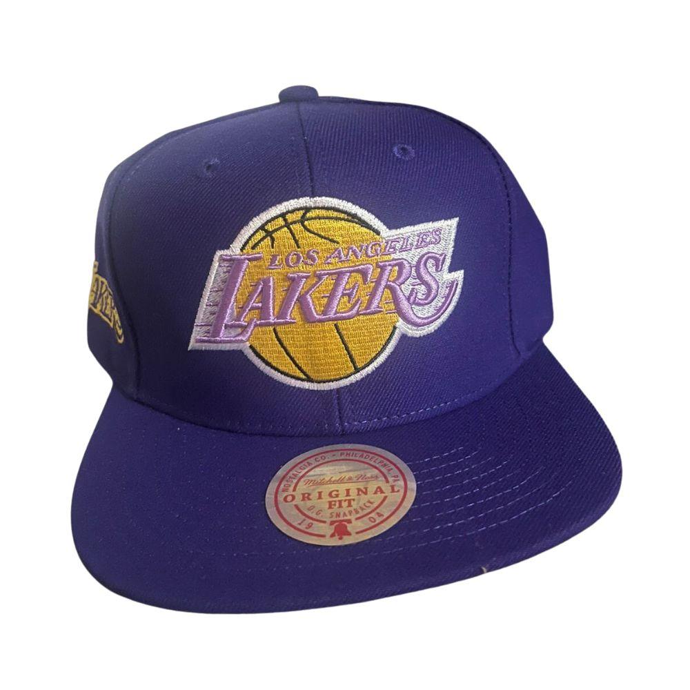 Foto 2 pulgar | Gorra Mitchell & Ness Lakers Side Core 2.0 Purpura Basquetbol Nba Púrpura