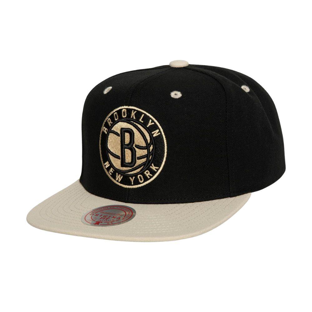 Gorra Mitchell & Ness Brooklyn Pin Drop Nets Basquetbol NBA color Negro