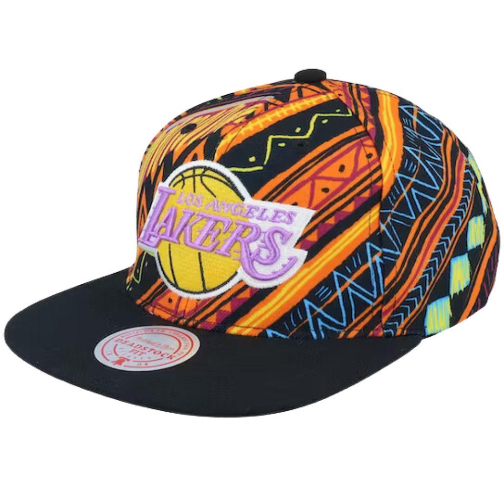 Foto 2 pulgar | Gorra Mitchell & Ness Lakers Game Day Pattern Deadstock Multicolor