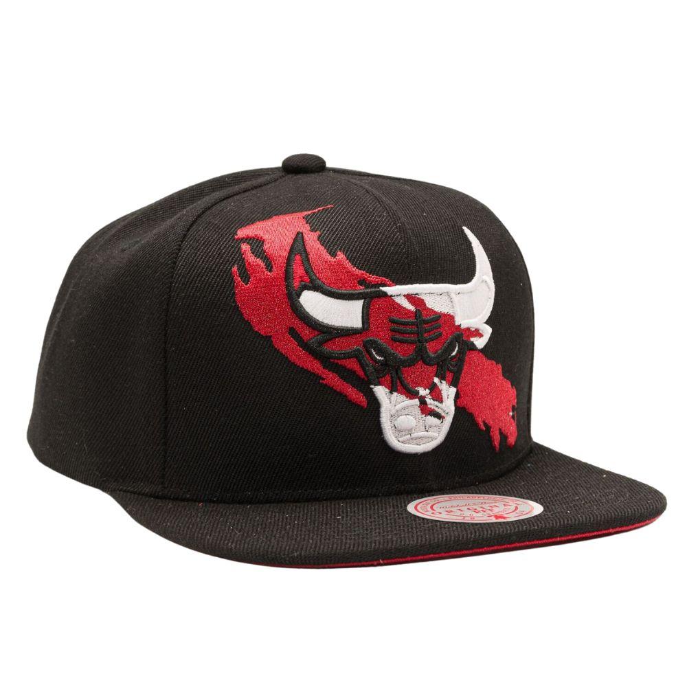 Foto 2 pulgar | Gorra Mitchell & Ness Bulls Paint By Number Basquetbol Nba Negra