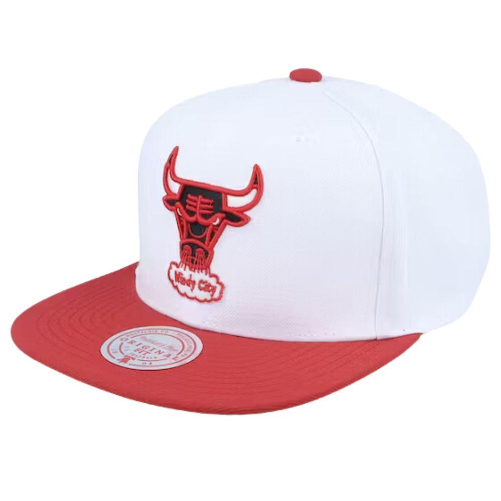 Foto 2 pulgar | Gorra Mitchell & Ness Chicago Bulls Side Core 2.0 Nba Blanco para Hombre