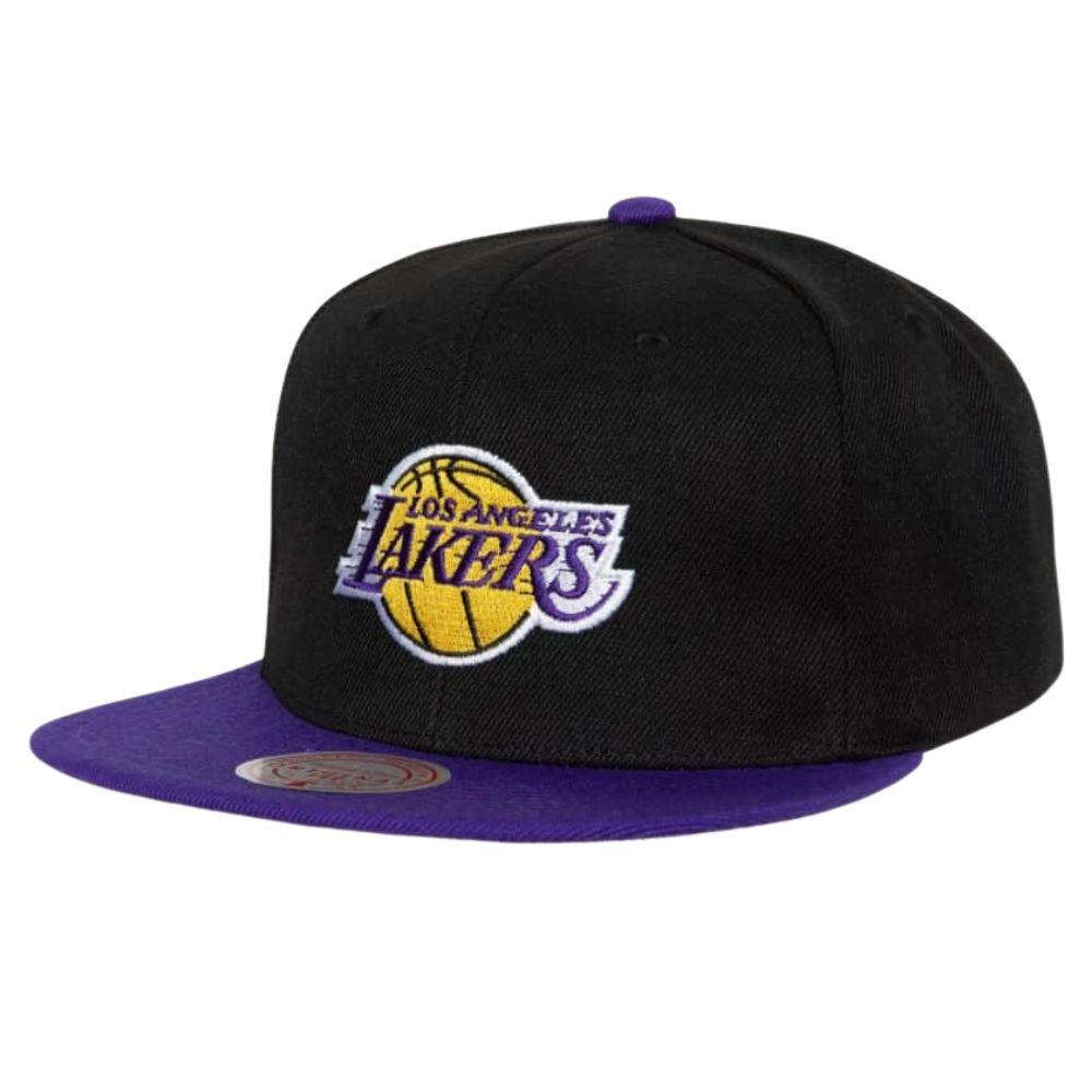 Foto 2 pulgar | Gorra Mitchell & Ness Los Ángeles Lakers Side Core 2.0 Negro para Hombre