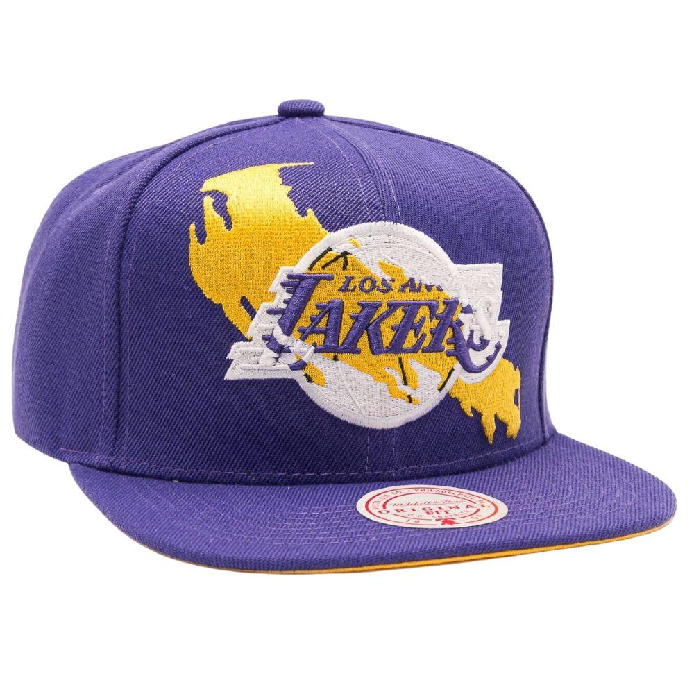 Foto 2 pulgar | Gorra Mitchell & Ness Lakers Paint By Number Purple Nba Purpura