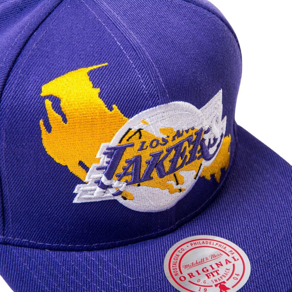 Foto 4 pulgar | Gorra Mitchell & Ness Lakers Paint By Number Purple Nba Purpura