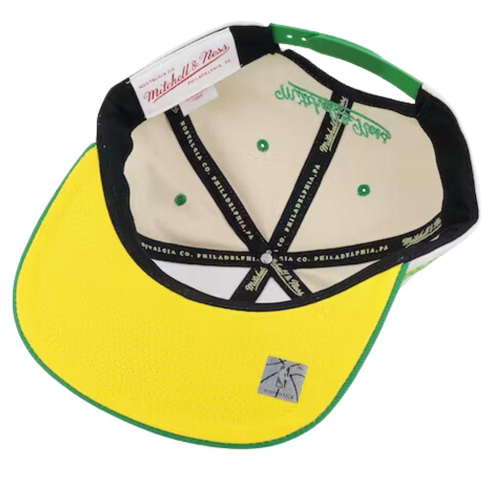 Foto 5 pulgar | Gorra Mitchell & Ness Seattle Supersonics Sail Basquetbol NBA Beige