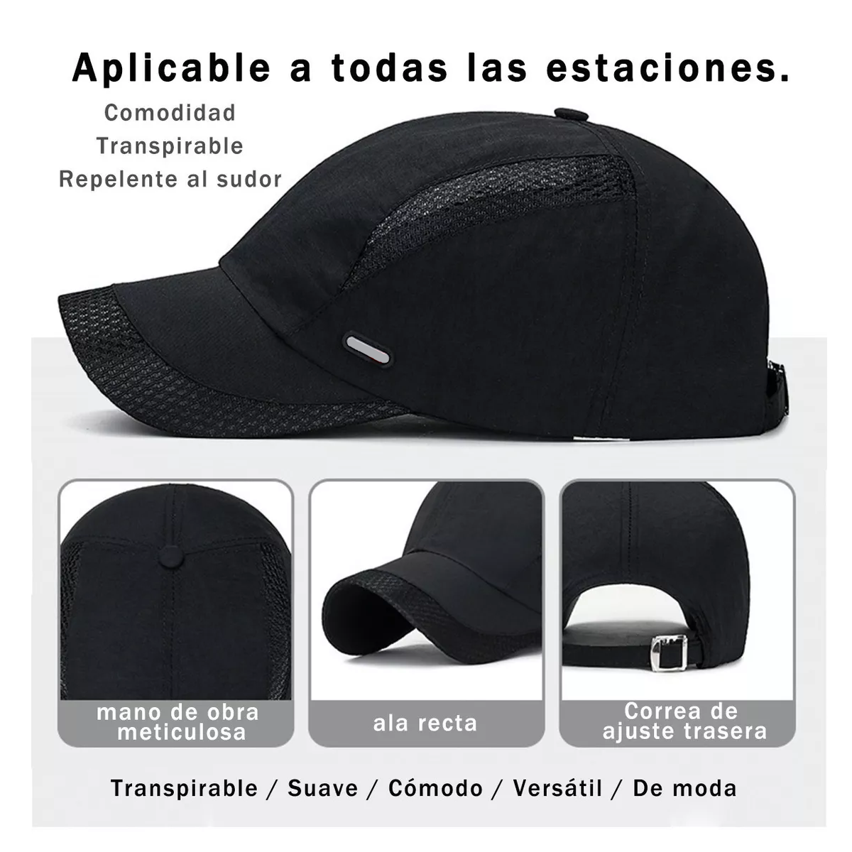 Foto 5 pulgar | Gorra con Visera Eo Safe Imports Esi-10555 Negra