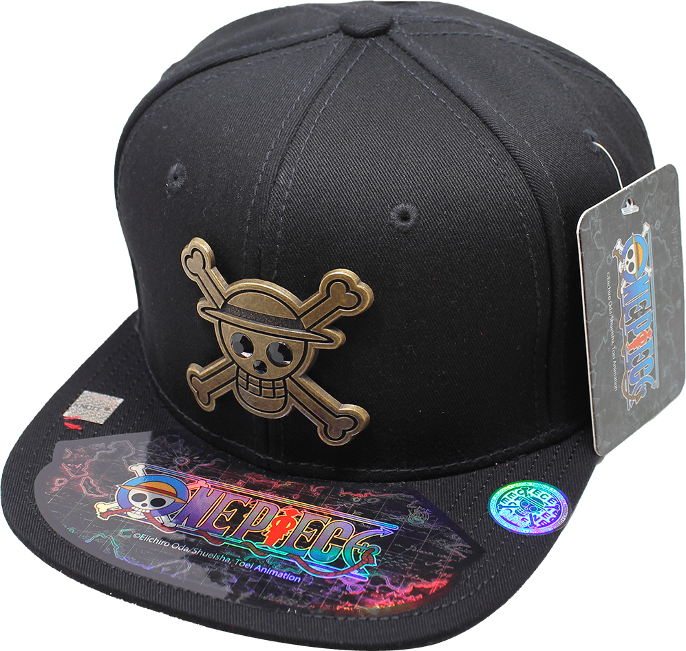 Foto 2 pulgar | Gorra One Piece Calavera Símbolo Luffy Placa Metálica
