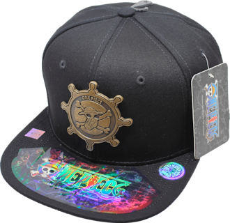 Foto 1 | Gorra One Piece Negra Luffy Placa Metálica Estilo Latón Viejo