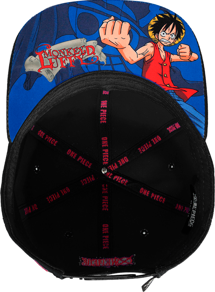 Foto 4 pulgar | Gorra One Piece Negra Luffy Placa Metálica Estilo Latón Viejo