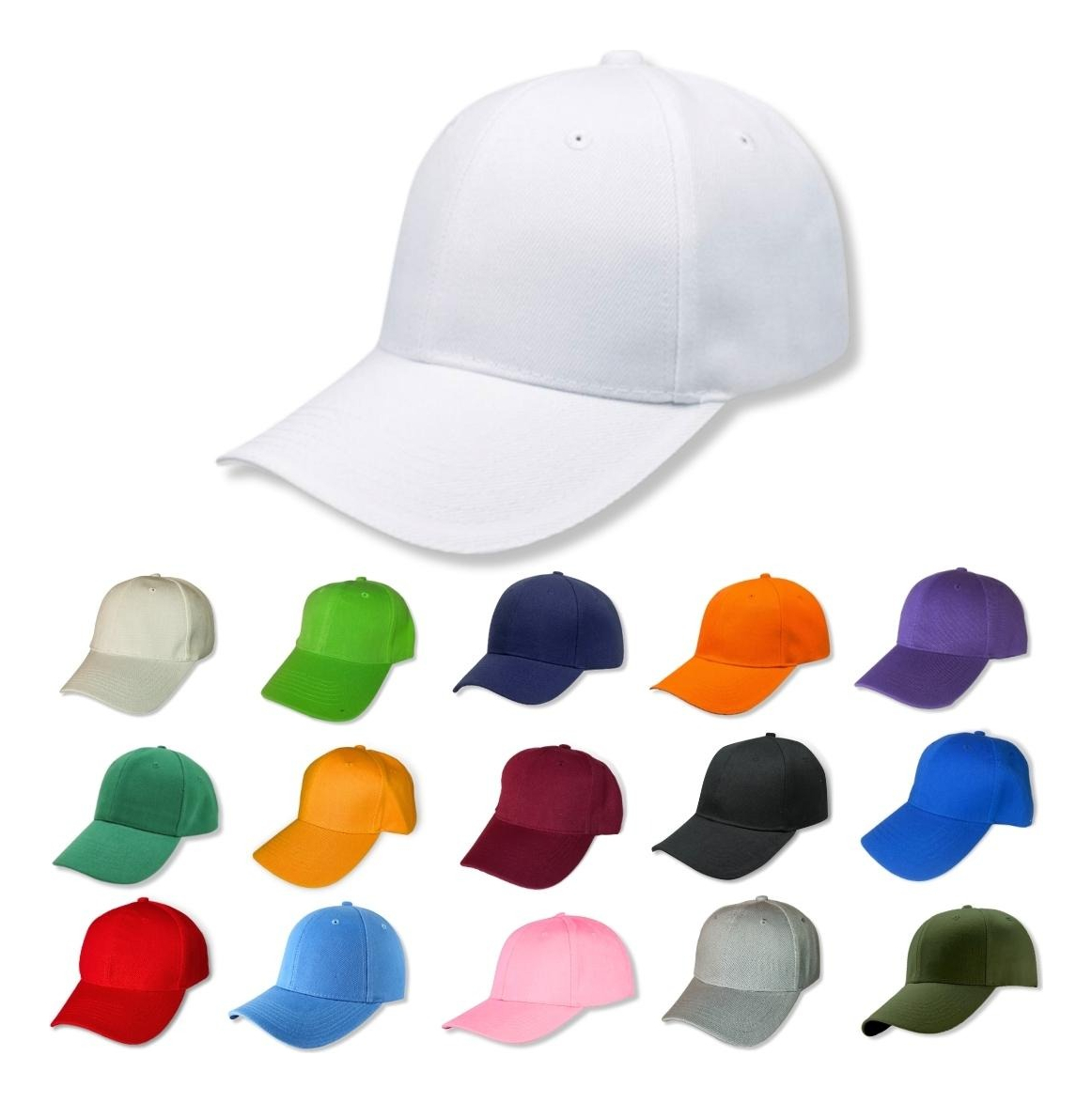 Foto 4 pulgar | Gorra Lisa para Bordar o Sublimar Blanca