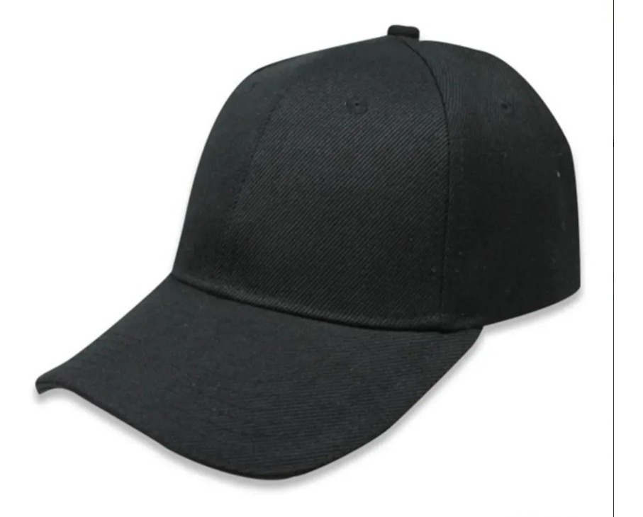 Gorra Lisa para Bordar o Sublimar Negra