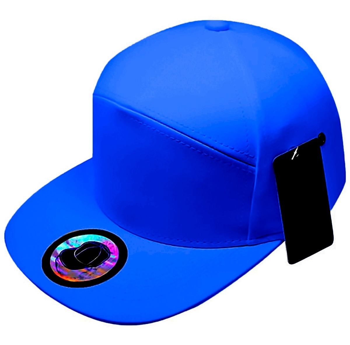 Foto 2 pulgar | Gorras Plana Lisa Snapback Unitalla 7 Paneles Azul Rey