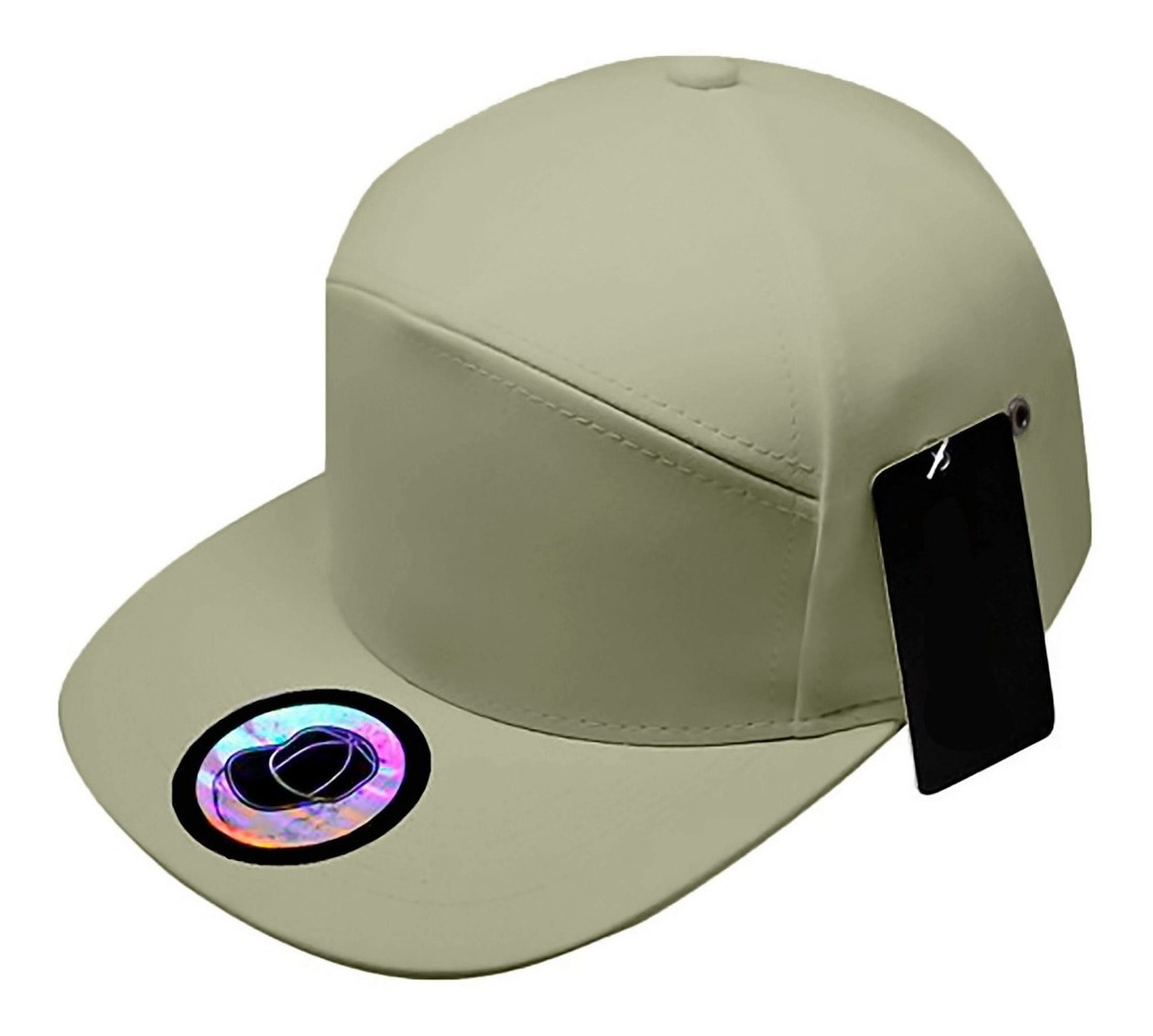 Foto 2 pulgar | Gorras Plana Lisa Snapback Unitalla 7 Paneles Beige