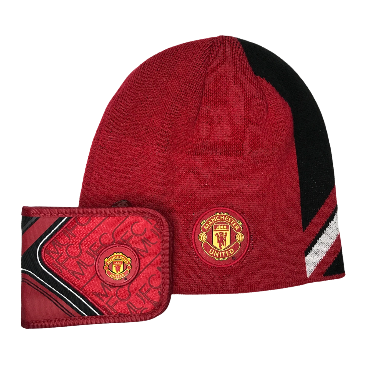 Foto 2 pulgar | Gorro con Cartera Genérica Manchester United 2 Piezas