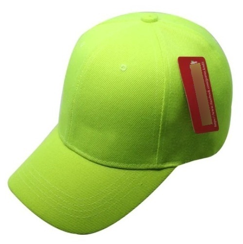 Foto 2 pulgar | Gorras Curva Lisa Acrílico Clasica para Bordar Verde Limón