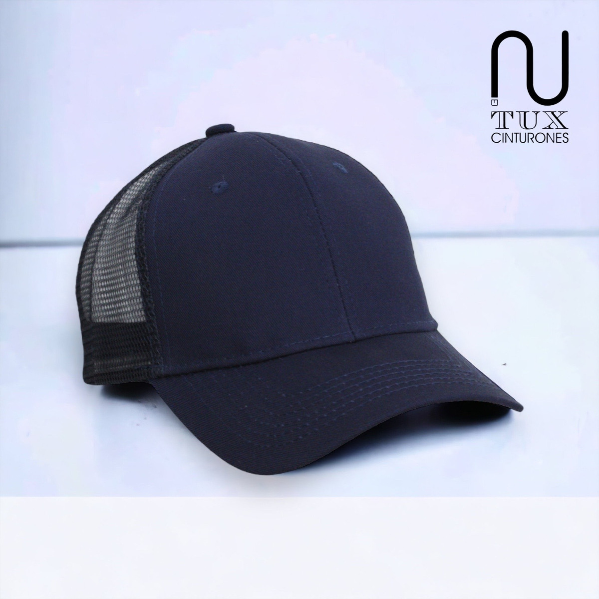 Foto 3 pulgar | Gorra Premium De Gabardina C/ Red Con Malla Atrás Azul Marino