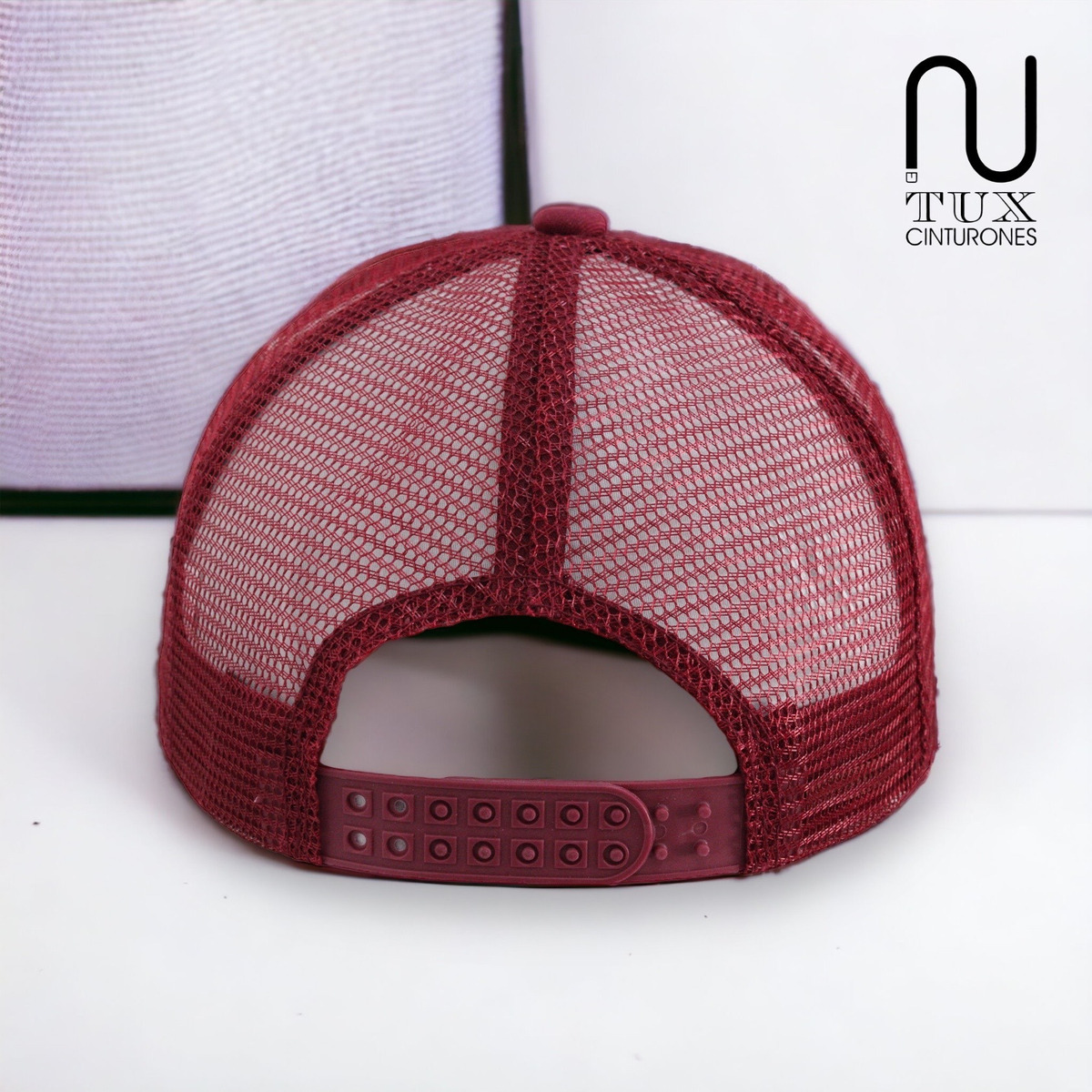 Foto 3 pulgar | Gorra Premium De Gabardina C/ Red Con Malla Atrás Vino