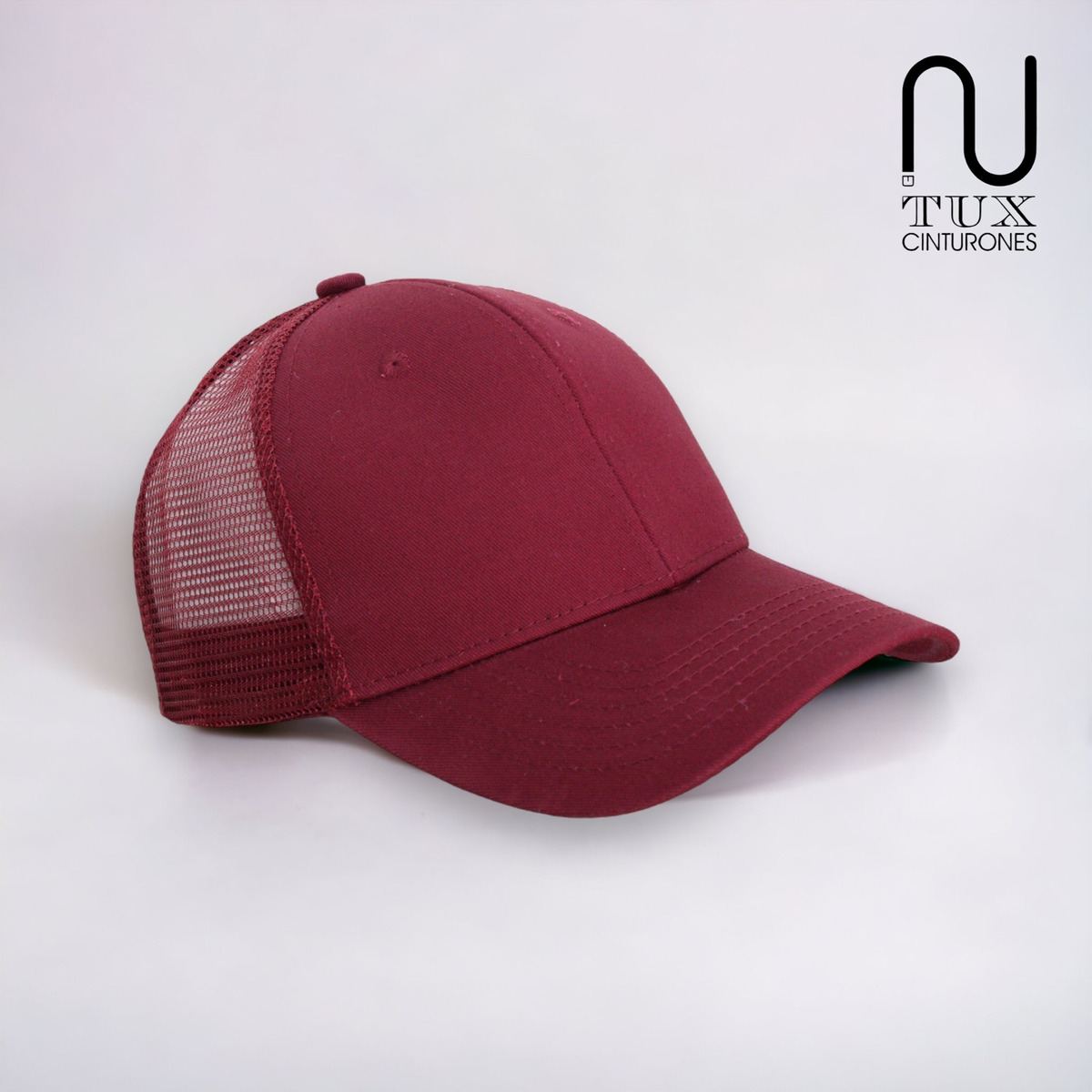 Foto 4 pulgar | Gorra Premium De Gabardina C/ Red Con Malla Atrás Vino