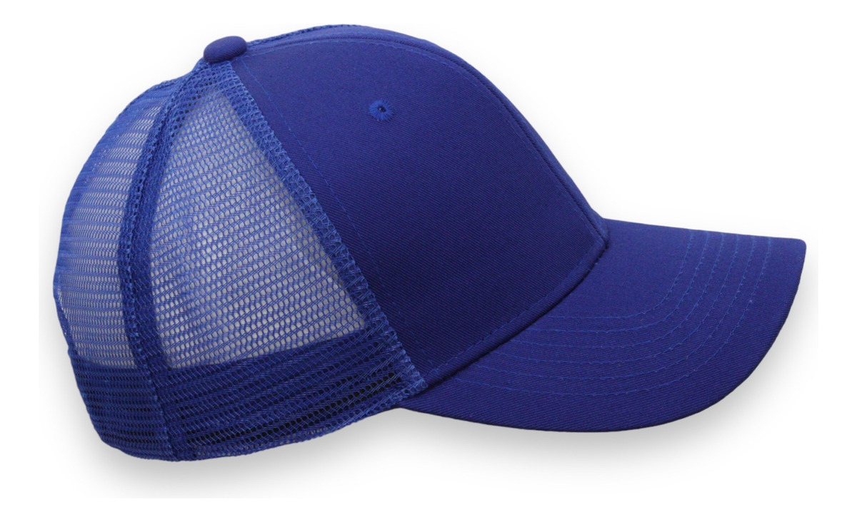 Foto 2 pulgar | Gorra Premium De Gabardina C/ Red Con Malla Atrás Azul Rey