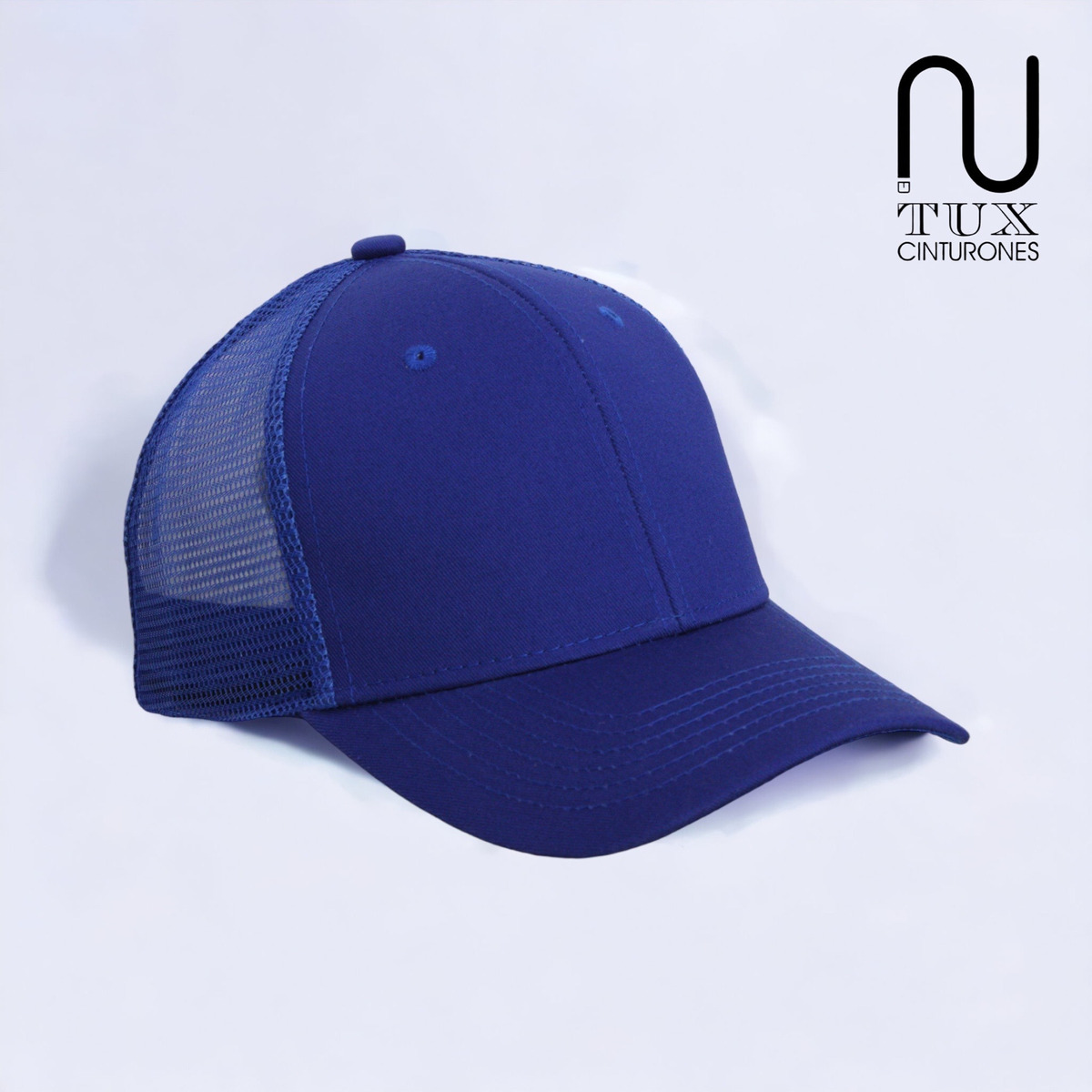 Foto 4 pulgar | Gorra Premium De Gabardina C/ Red Con Malla Atrás Azul Rey