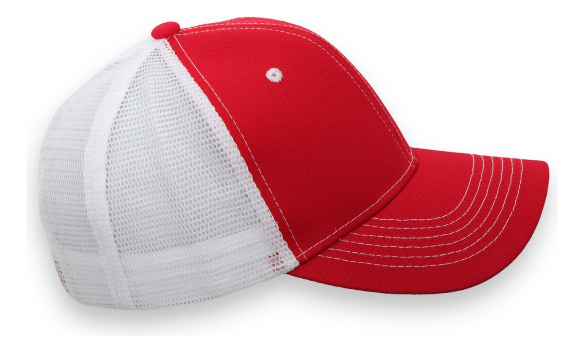 Foto 2 pulgar | Gorra Premium De Gabardina C/ Red Con Malla Atrás Rojo