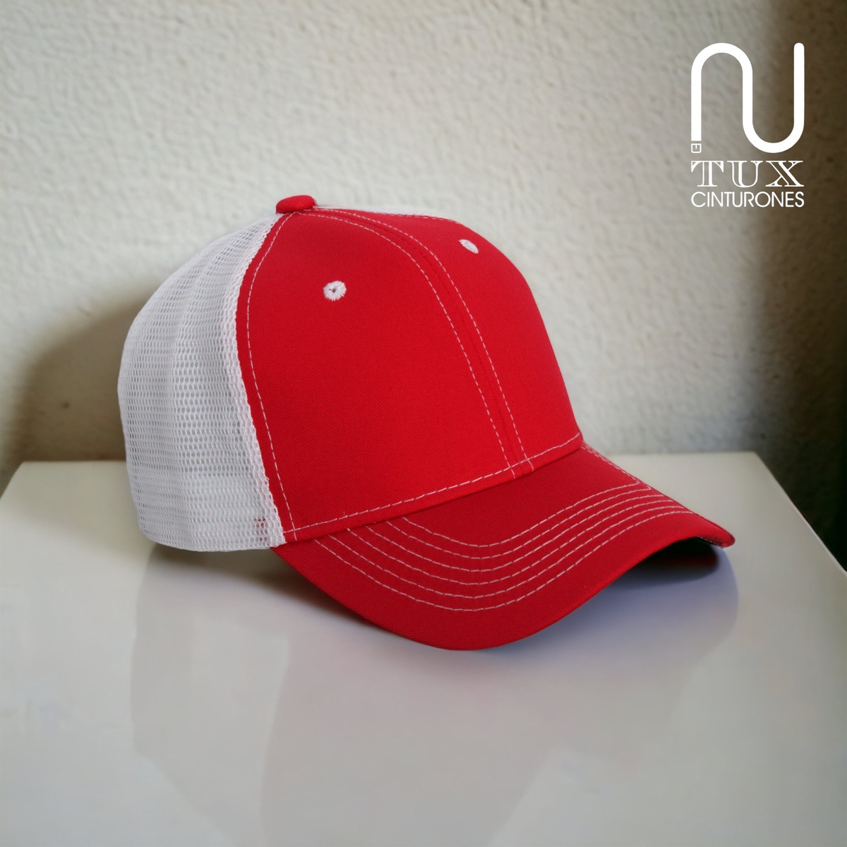 Foto 4 pulgar | Gorra Premium De Gabardina C/ Red Con Malla Atrás Rojo