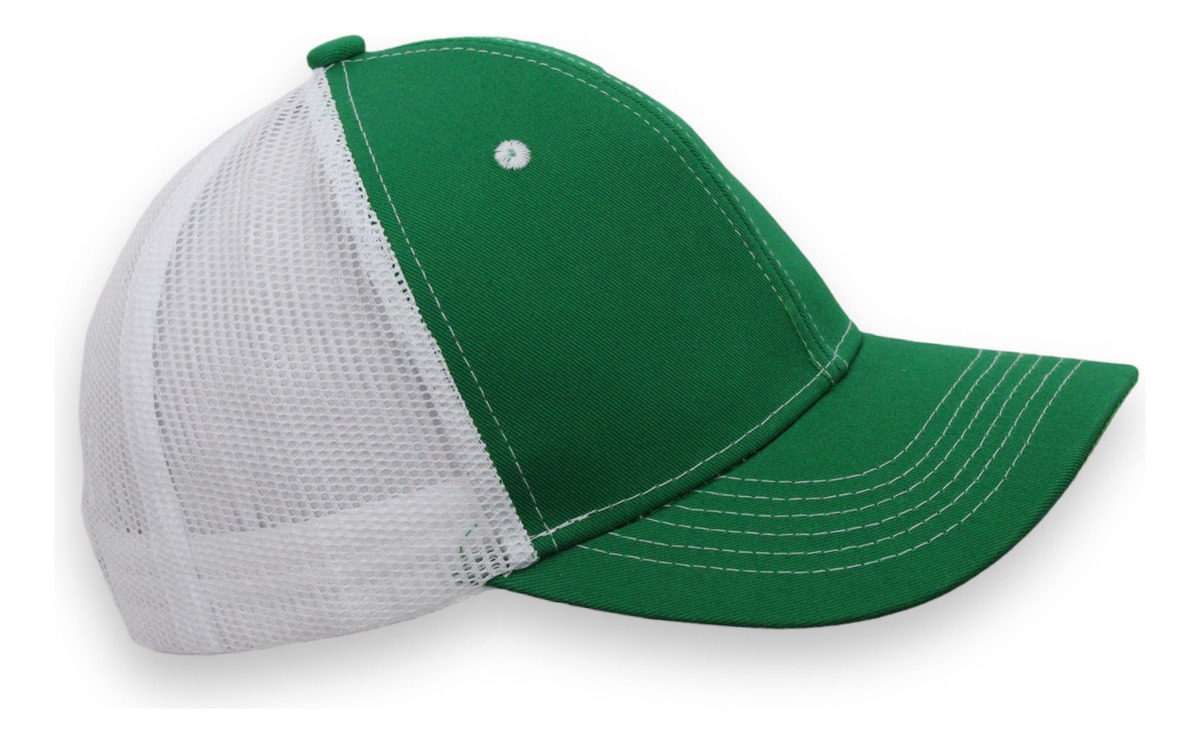 Gorra Premium De Gabardina C/ Red Con Malla Atrás Verde Bandera