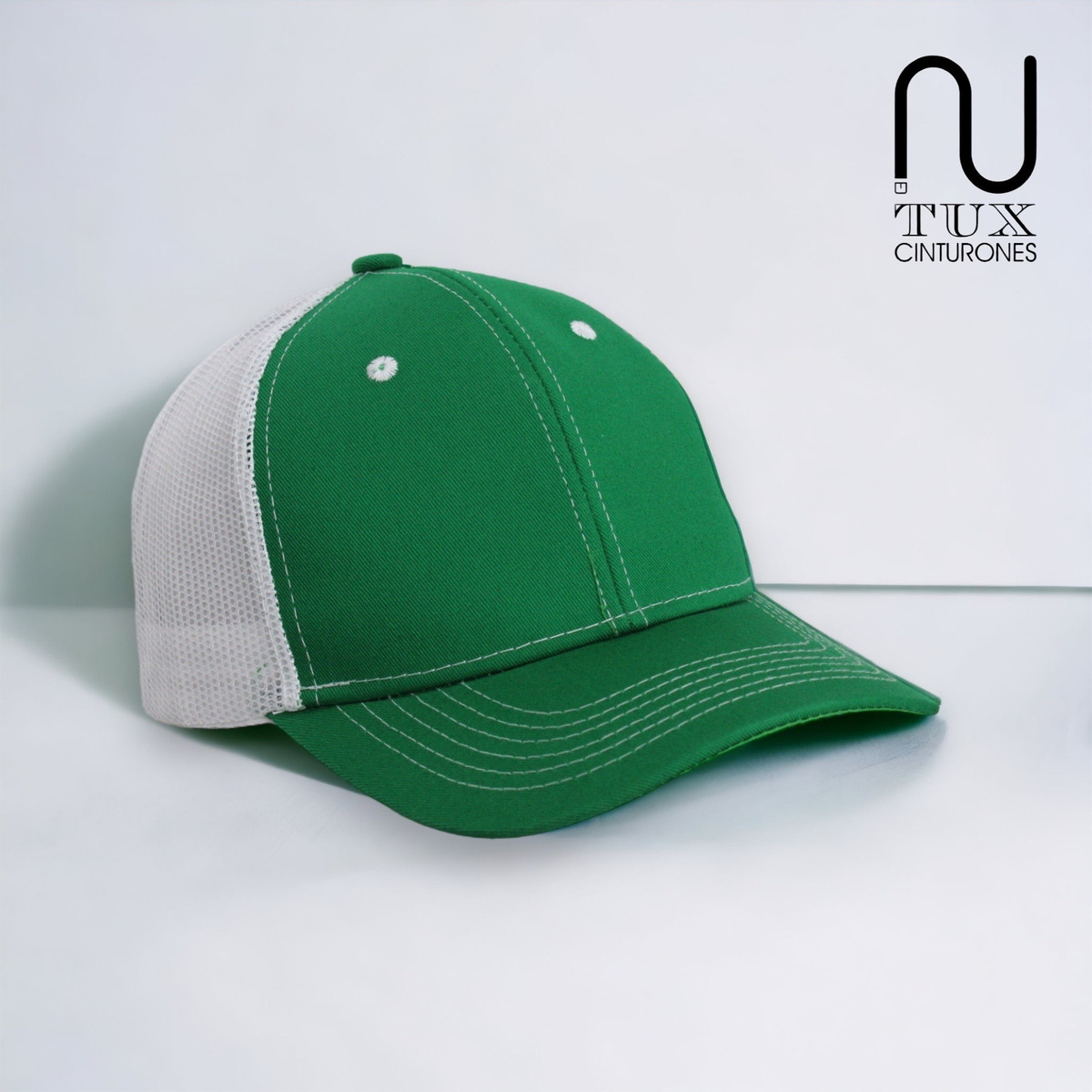 Foto 3 pulgar | Gorra Premium De Gabardina C/ Red Con Malla Atrás Verde Bandera