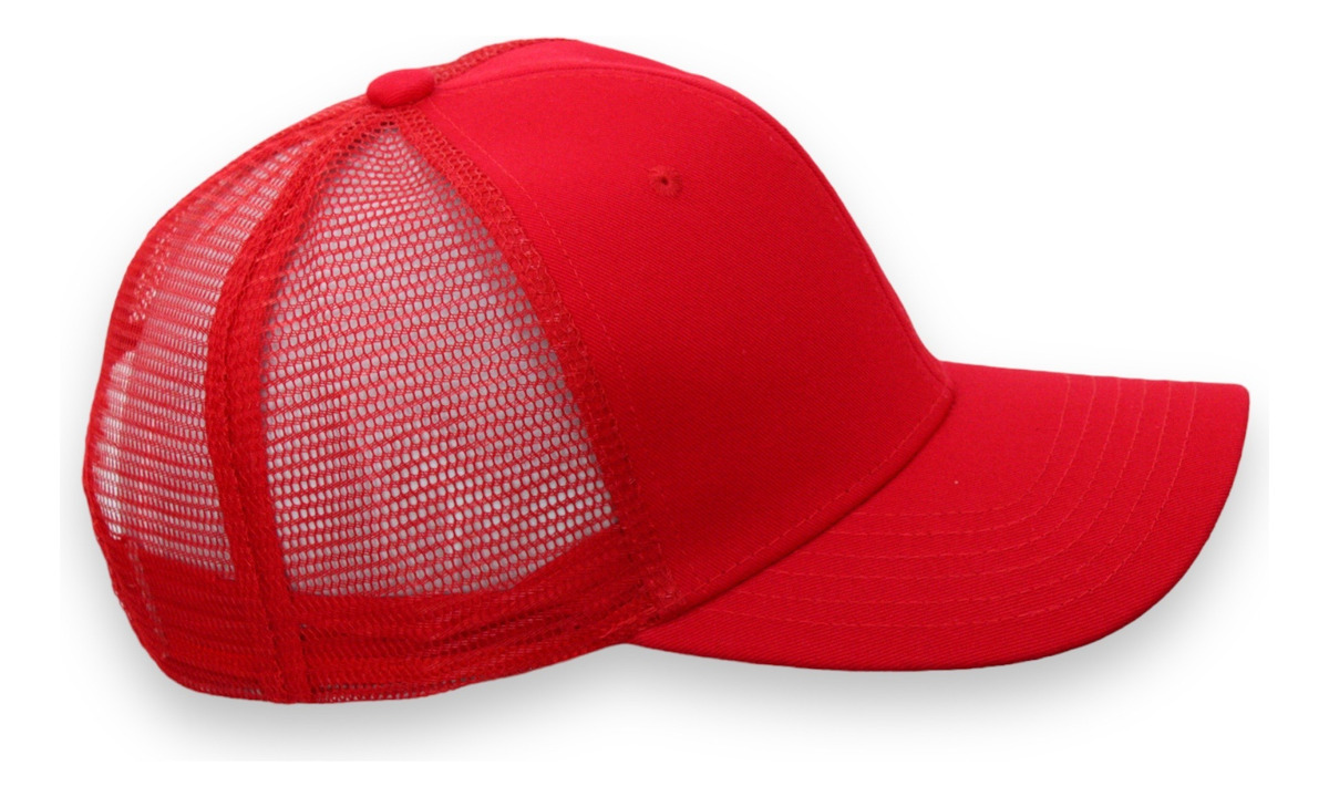 Foto 2 pulgar | Gorra Premium De Gabardina C/ Red Con Malla Atras Rojo Completo