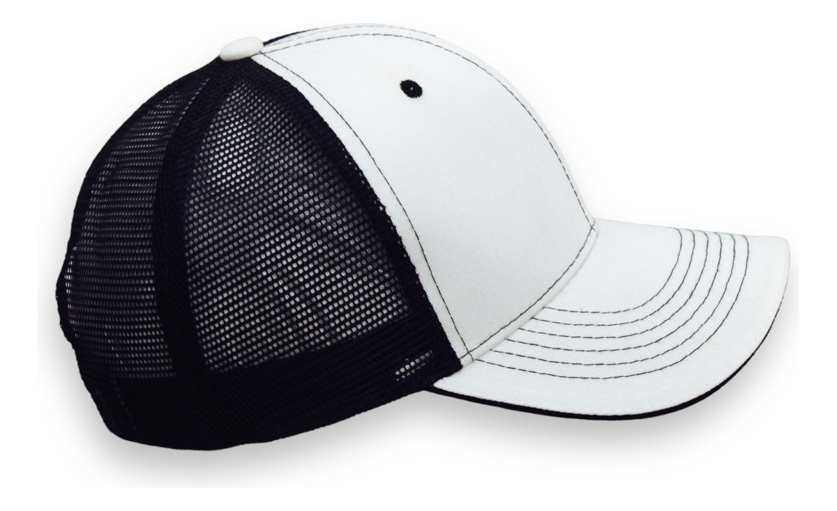 Foto 1 | Gorra Premium De Gabardina C/ Red Con Malla Atrás Negro Blanco Red Negro