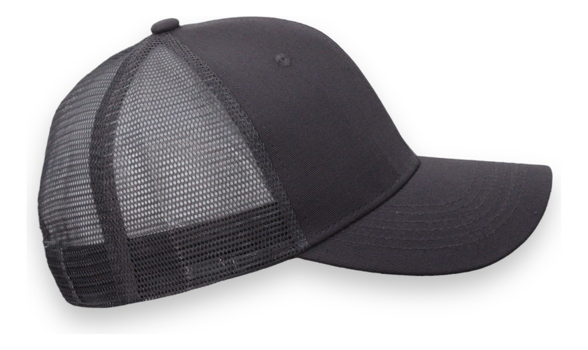 Foto 2 pulgar | Gorra Premium De Gabardina C/ Red Con Malla Atrás Negro Gris Oscuro