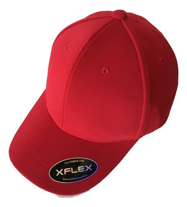 Foto 2 pulgar | Gorra Xflex Cerrada Lisa para Bordar Rojo