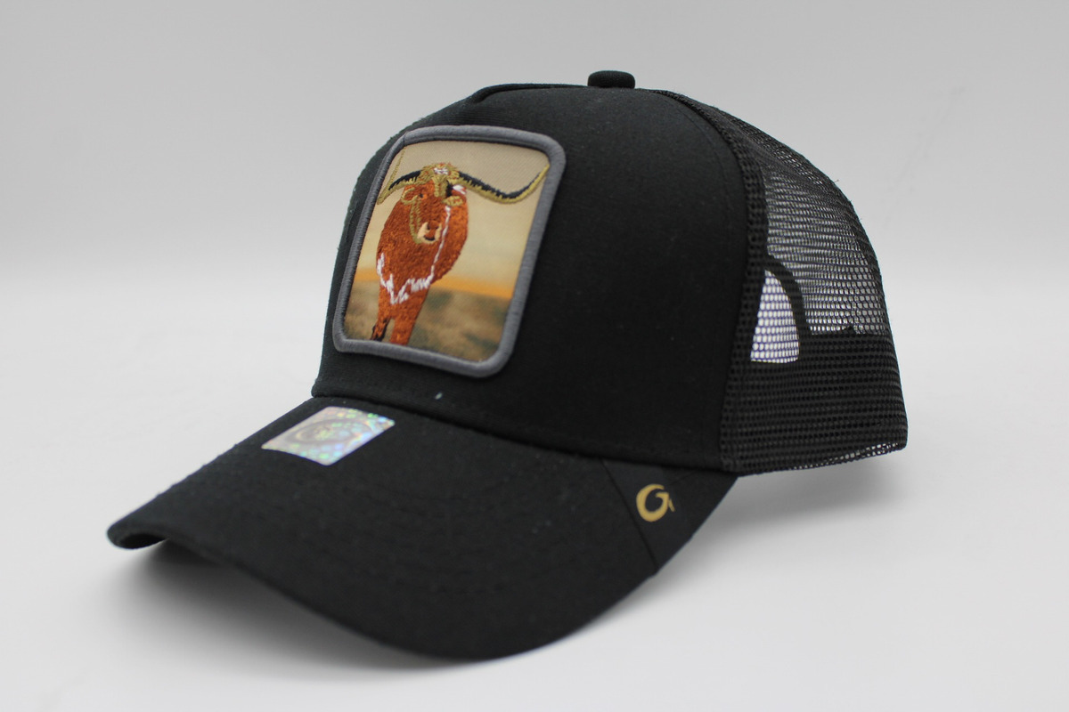 Foto 3 pulgar | Gorra Trucker para Hombres Ajustable Negra Vaca