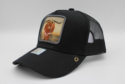 Foto 2 | Gorra Trucker para Hombres Ajustable Negra Vaca