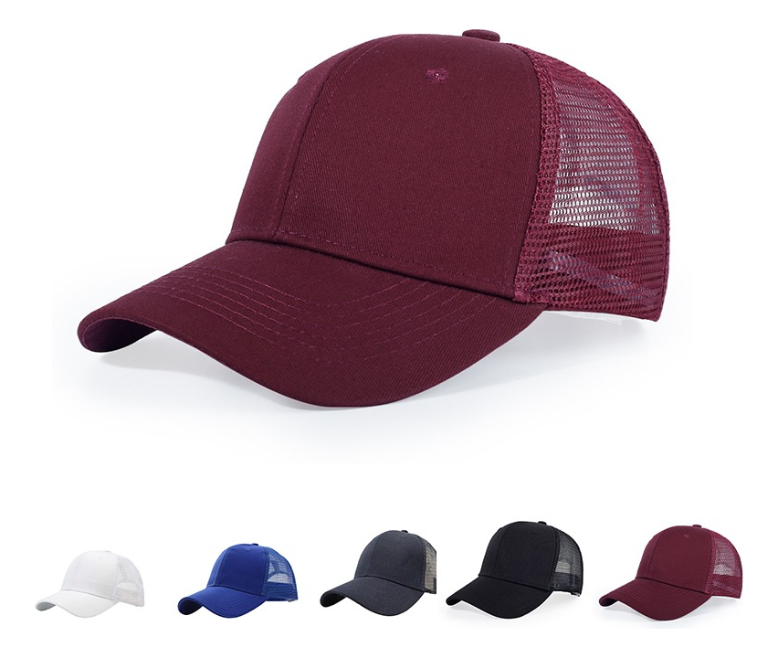 Foto 4 pulgar | Gorra De Gabardina Con Red,hombres Y Mujeres, Vino