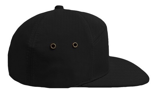 Foto 3 pulgar | Gorras Plana Lisa Snapback Unitalla 7 Paneles Negro