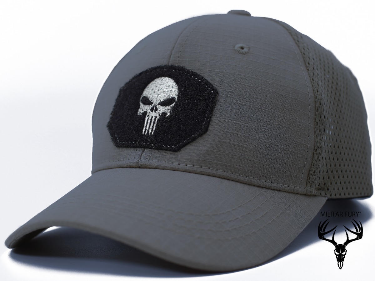 Foto 2 pulgar | Gorra Táctica Militar Punisher Beisbol Para Hombre Ajustable Gris Oscuro