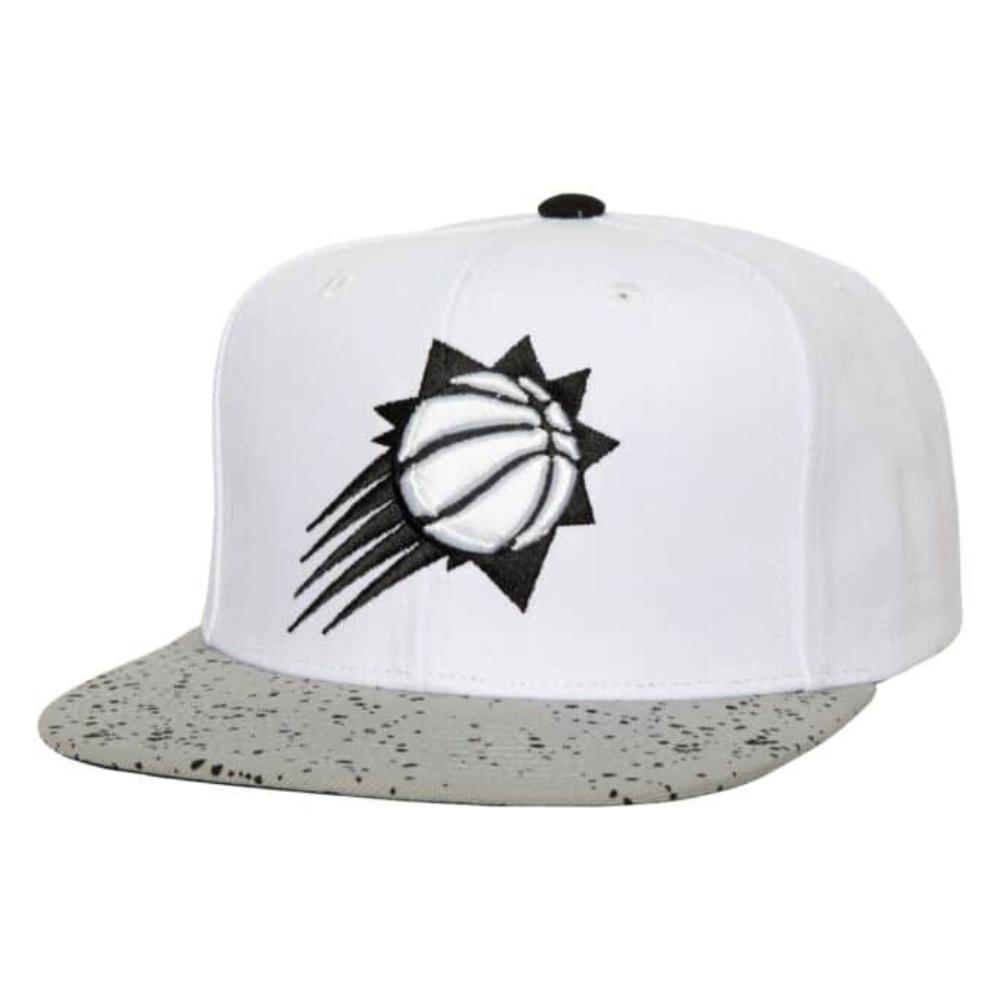 Foto 2 pulgar | Gorra Mitchell & Ness Phoenix Suns Cement Top NBA Blanca